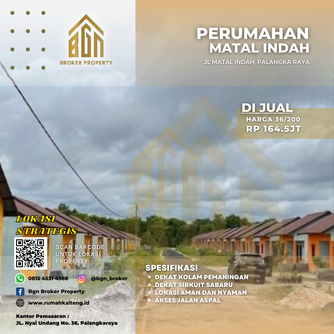 PERUMAHAN MATAL INDAH TYPE 36 PALANGKA RAYA