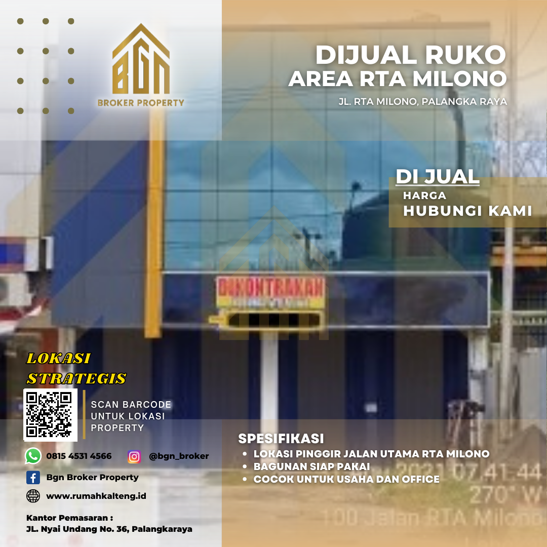 DISEWA RUKO PALANGKA RAYA