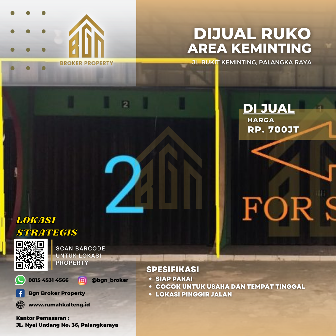 DIJUAL RUKO PALANGKA RAYA