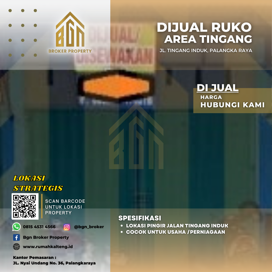 DIJUAL / DISEWA RUKO PALANGKA RAYA