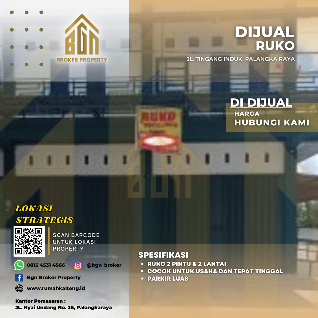 DISEWA RUKO PALANGKA RAYA