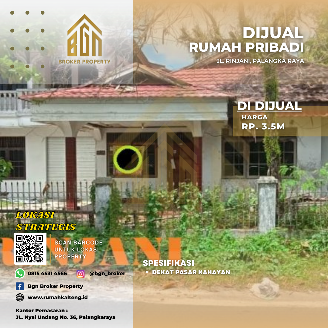 DIJUAL RUMAH PRIBADI PALANGKA RAYA