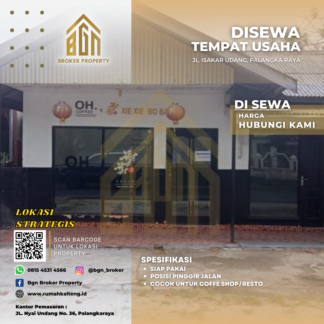 DISEWA TEMPAT USAHA PALANGKA RAYA