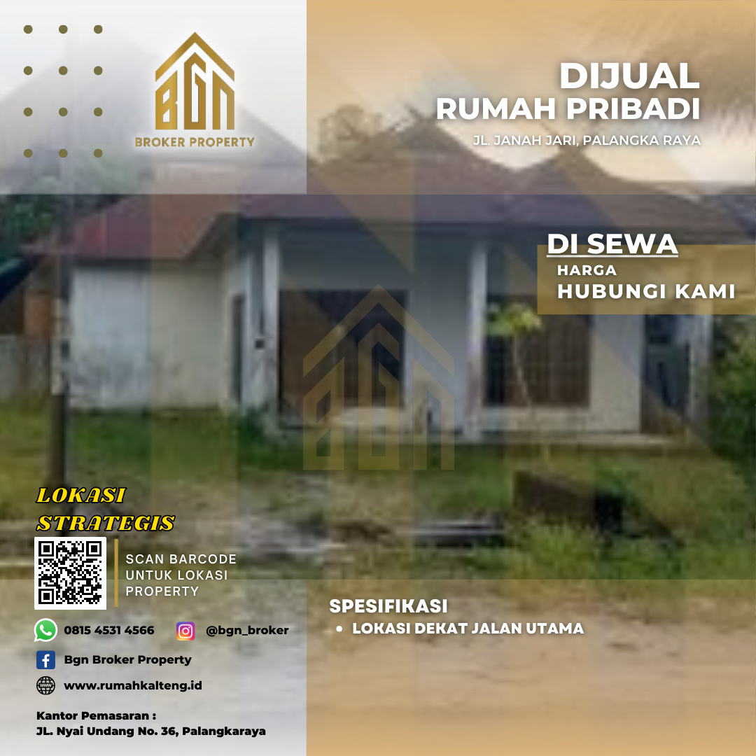DIJUAL RUMAH PRIBADI PALANGKA RAYA