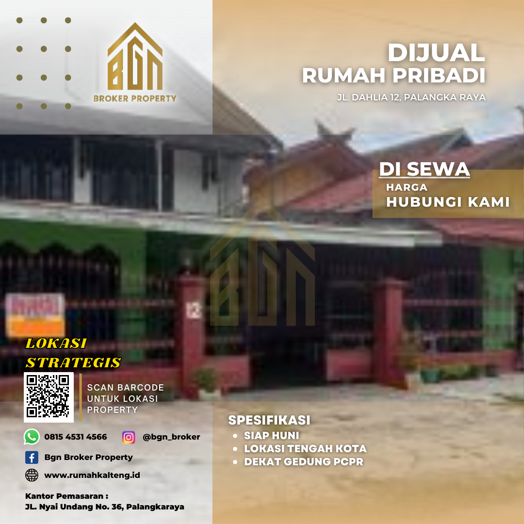 DIJUAL RUMAH PRIBADI PALANGKA RAYA