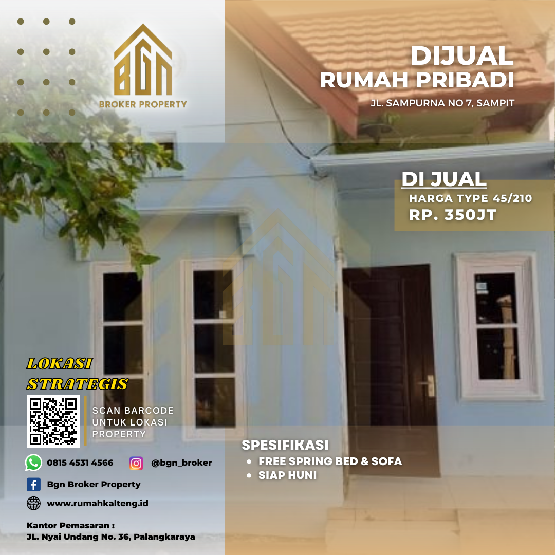 DIJUAL RUMAH SECOND SAMPIT