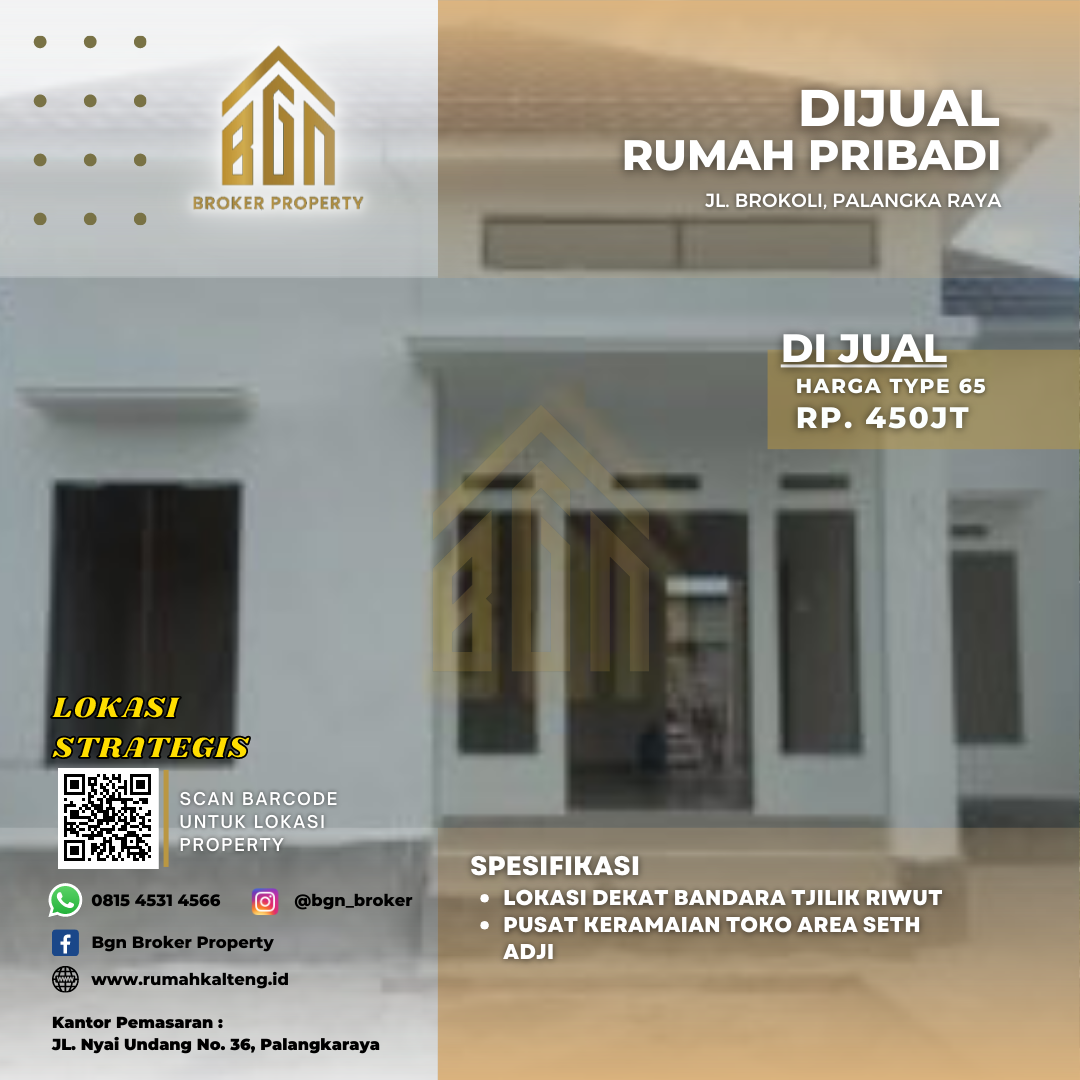 DIJUAL RUMAH PRIBADI PALANGKA RAYA
