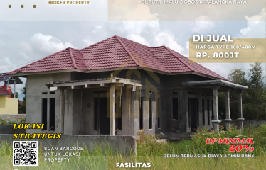 DIJUAL RUMAH TYPE 160 AREA G. OBOS PALANGKA RAYA