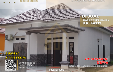 DIJUAL RUMAH TYPE 85 AREA G. OBOS PALANGKA RAYA