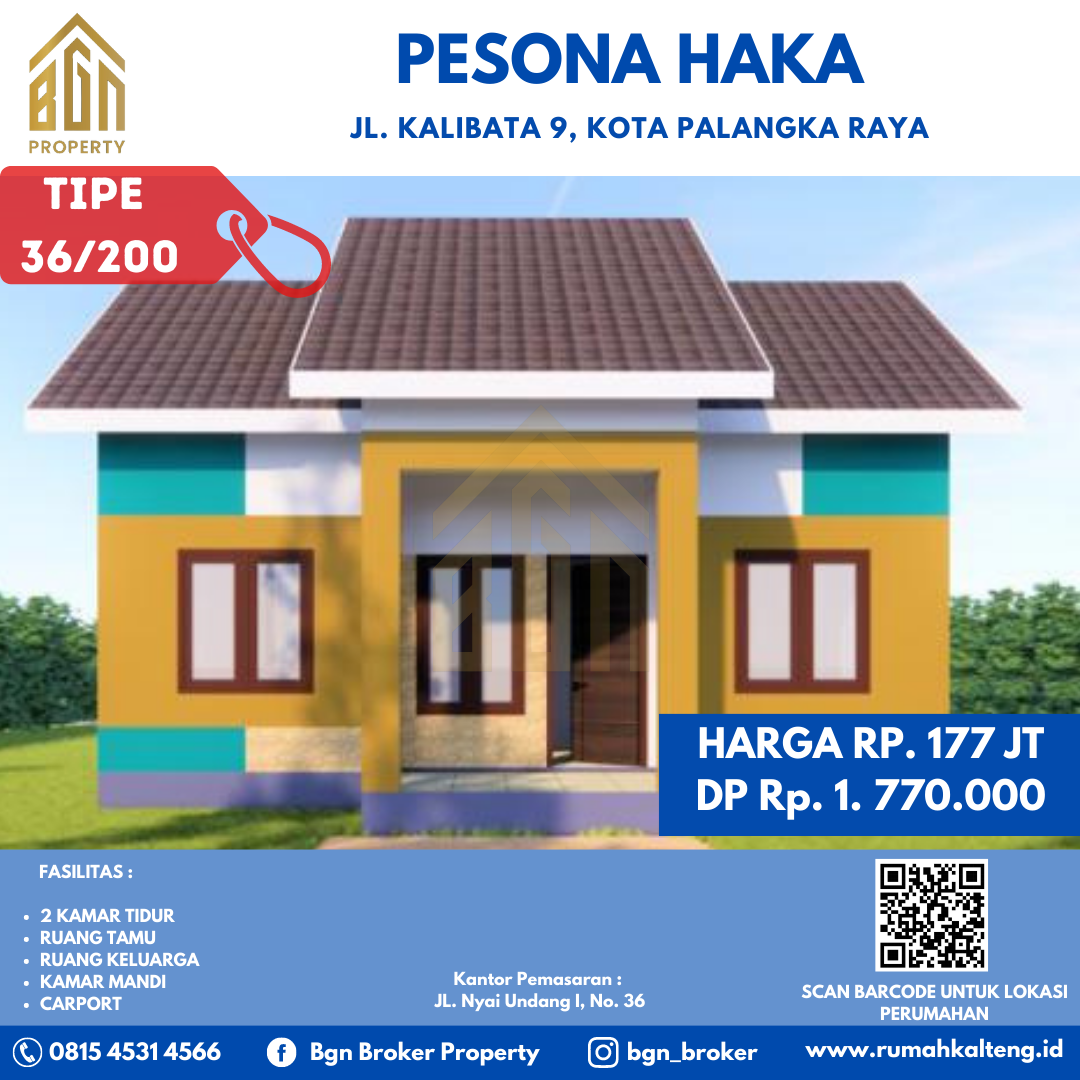 PERUMAHAN PESONA HAKA TYPE 36 PALANGKA RAYA