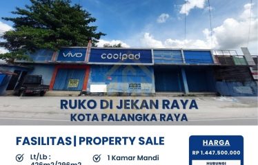RUKO DILELANG DI JEKAN RAYA PALANGKA RAYA