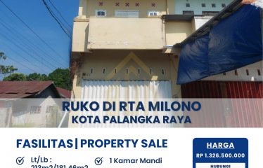 RUKO DI RTA MILONO PALANGKA RAYA