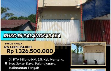 RUKO DI RTA MILONO PALANGKA RAYA